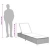 vidaXL világosszürke polyrattan napozóágy párnákkal 55x200x25,5 cm