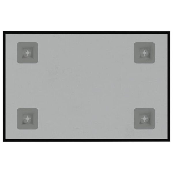 vidaXL fekete falra szerelhető edzett &uuml;veg m&aacute;gnest&aacute;bla 30 x 20 cm