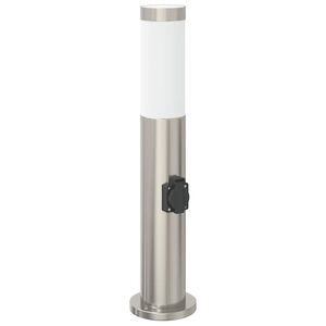 vidaXL 120 cm rozsdamentes ac&eacute;l oszlopl&aacute;mpa konnektorral IP44