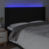 vidaXL fekete sz&ouml;vet LED-es fejt&aacute;mla 163x16x118/128 cm
