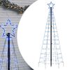 vidaXL k&eacute;k LED kar&aacute;csonyfa t&uuml;sk&eacute;kkel 220 LED 180 cm
