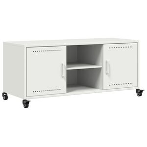 vidaXL feh&eacute;r ac&eacute;l TV-szekr&eacute;ny 100,5 x 39 x 43,5 cm