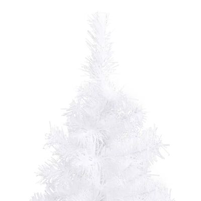 vidaXL fehér PVC sarok műkarácsonyfa LED-ekkel és gömbszettel 210 cm