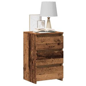 vidaXL antik fa sz&iacute;nű szerelt fa &eacute;jjeliszekr&eacute;ny 40x35x62,5 cm