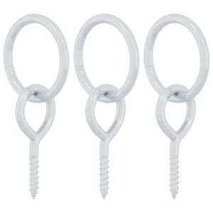 vidaXL 3 db ez&uuml;stsz&iacute;nű ac&eacute;l l&oacute;k&ouml;tőgyűrű szemes csavarokkal