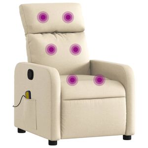 vidaXL kr&eacute;msz&iacute;nű sz&ouml;vet d&ouml;nthető massz&aacute;zsfotel