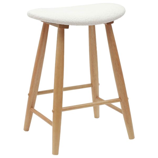 vidaXL &Eacute;tkező Sz&eacute;kek 2 pcs Term&eacute;szetes 46 x 37 x 63 cm T&ouml;m&ouml;r Gumi Fa