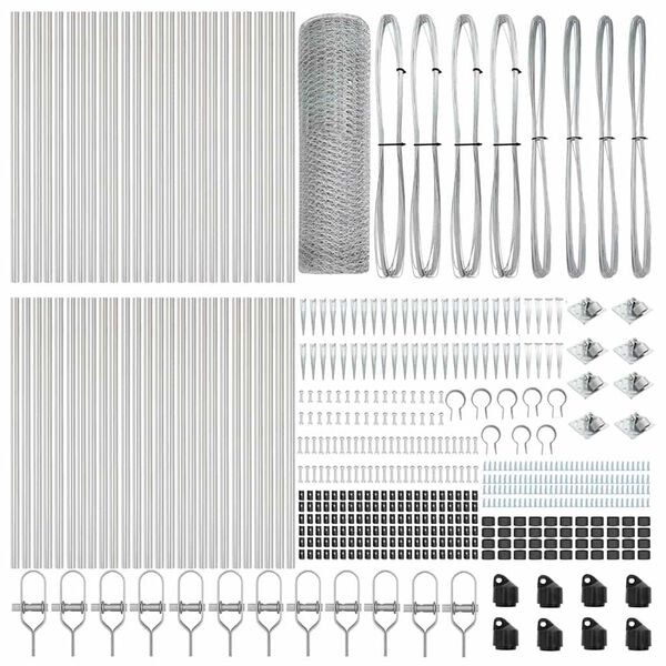 vidaXL Ker&iacute;t&eacute;soszlop Ez&uuml;st 100 x 0,6 m (25 mm h&aacute;l&oacute;) Ac&eacute;l