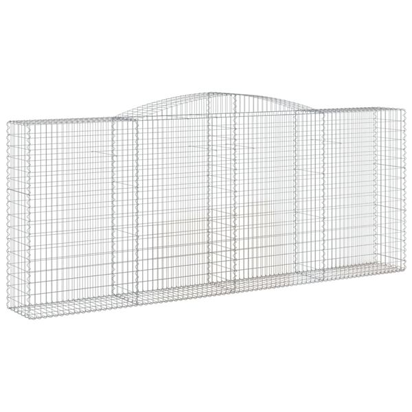 vidaXL 25 db &iacute;ves horganyzott vas gabion kos&aacute;r 400x50x160/180 cm