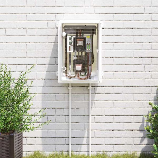 vidaXL Vez&eacute;rlőszekr&eacute;ny Sz&uuml;rke 35 x 19,5 x 50 cm ABS Műanyag