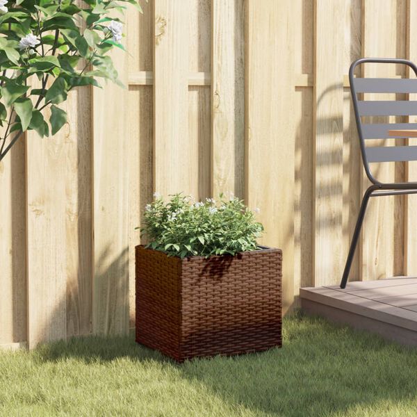 vidaXL barna polyrattan kerti &uuml;ltetől&aacute;da 36x30x32 cm