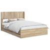 vidaXL &Aacute;gykeret t&aacute;rol&oacute;val &eacute;s fejt&aacute;ml&aacute;val Sonoma T&ouml;lgy 135 x 190 cm