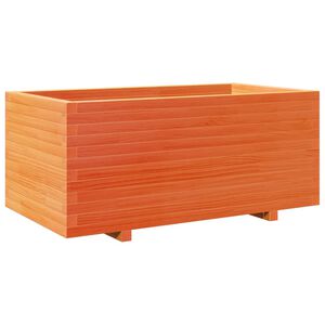 vidaXL viaszbarna t&ouml;m&ouml;r fenyőfa kerti vir&aacute;gl&aacute;da 110 x 60 x 49,5 cm