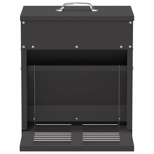 vidaXL Csirke Treadle Etető Fekete 33 x 42 x 40 cm