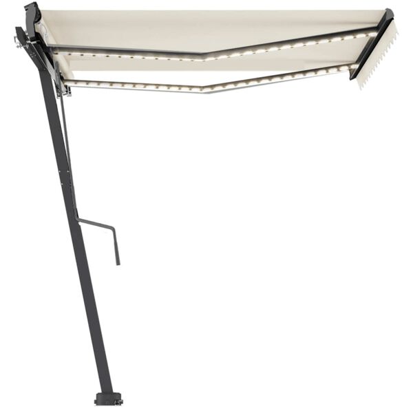 vidaXL kr&eacute;msz&iacute;nű automata p&oacute;zn&aacute;s napellenző 350 x 250 cm