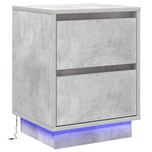 vidaXL &Eacute;jjeliszekr&eacute;ny Beton Sz&uuml;rke 39 x 34,5 x 50 cm Szerelt fa