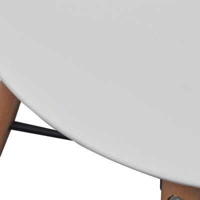 Fehér étkező szett 1 db kör alakú asztallal / 2 db kar nélküli székkel