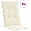 vidaXL 4 db kr&eacute;msz&iacute;nű sz&ouml;vet magas h&aacute;tt&aacute;ml&aacute;j&uacute; sz&eacute;kp&aacute;rna 120x50x2 cm