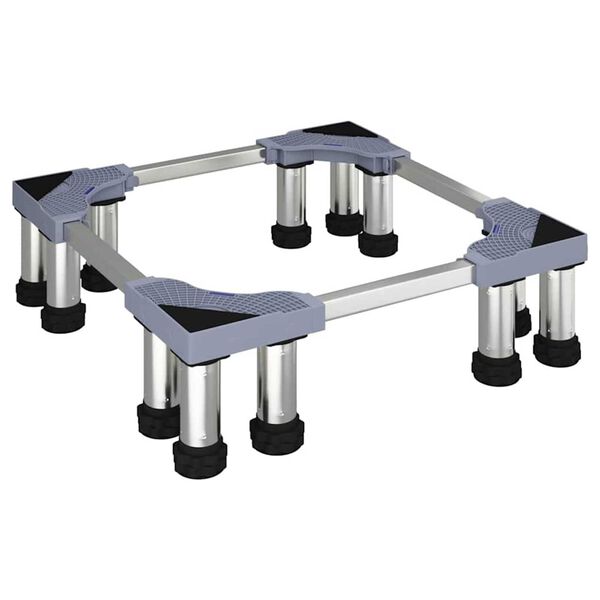 vidaXL Mosógépállvány Szürke 67 x 67 x 21,5 cm Rozsdamentes acél