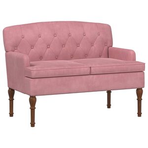vidaXL Gombra tűz&ouml;tt loveseat R&oacute;zsasz&iacute;n 111 x 65 x 79 cm B&aacute;rsony