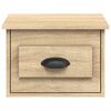 vidaXL 2 db sonoma t&ouml;lgy falra szerelhető &eacute;jjeliszekr&eacute;ny 41,5x36x28 cm