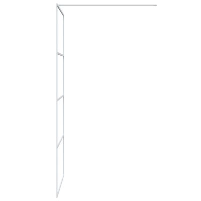 vidaXL fehér átlátszó ESG üveg zuhanyfal 90 x 195 cm