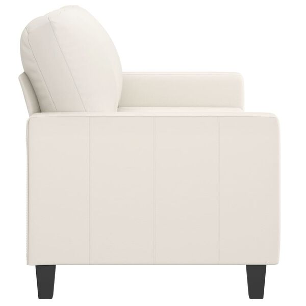 vidaXL 2 szem&eacute;lyes kr&eacute;msz&iacute;nű műbőr kanap&eacute; 140 cm