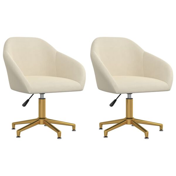 vidaXL 2 db kr&eacute;msz&iacute;nű b&aacute;rsony forg&oacute; &eacute;tkezősz&eacute;k