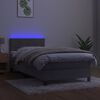 vidaXL vil&aacute;gossz&uuml;rke b&aacute;rsony rug&oacute;s &eacute;s LED-es &aacute;gy matraccal 90x190 cm