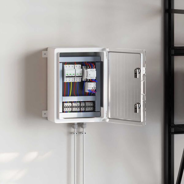 vidaXL Vez&eacute;rlőszekr&eacute;ny Sz&uuml;rke 30 x 16,5 x 40 cm ABS Műanyag