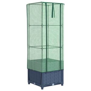 vidaXL rattan megjelen&eacute;sű magas&aacute;gy&aacute;s melegh&aacute;ztakar&oacute;val 40x40x139 cm