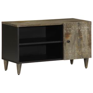 vidaXL vil&aacute;gossz&uuml;rke t&ouml;m&ouml;r mang&oacute;fa TV-szekr&eacute;ny 80x31,5x46 cm