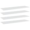 vidaXL 4 db magasf&eacute;nyű feh&eacute;r szerelt fa k&ouml;nyvespolc 100 x 30 x 1,5 cm