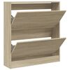 vidaXL sonoma t&ouml;lgy sz&iacute;nű szerelt fa cipőszekr&eacute;ny 80 x 21 x 87,5 cm