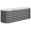 vidaXL antracitsz&uuml;rke horganyzott ac&eacute;l kerti magas&aacute;gy&aacute;s 114x40x36 cm