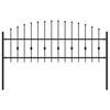vidaXL T&uuml;sk&eacute;s ker&iacute;t&eacute;s ASTEN 200 x 110 cm Porsz&oacute;rt ac&eacute;l Fekete