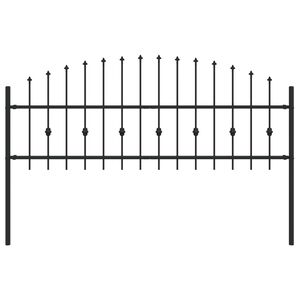 vidaXL T&uuml;sk&eacute;s ker&iacute;t&eacute;s ASTEN 200 x 110 cm Porsz&oacute;rt ac&eacute;l Fekete