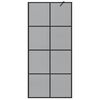 vidaXL Walk-in zuhanyfal Fekete 90 x 195 cm edzett &uuml;veg