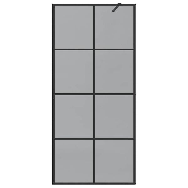 vidaXL Walk-in zuhanyfal Fekete 90 x 195 cm edzett &uuml;veg