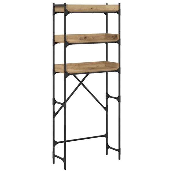 vidaXL Mos&oacute;g&eacute;p polc polcokkal Artisan t&ouml;lgy 67 x 25 x 163 cm Faanyag