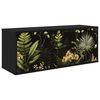 vidaXL Fals&iacute;that&oacute; TV Szekr&eacute;ny RHENEN 102 x 33 x 40 cm Fekete T&ouml;lgy