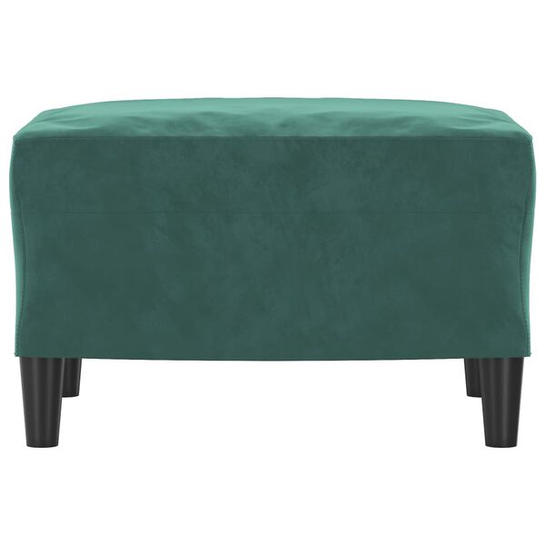 vidaXL sötétzöld bársony lábzsámoly 60 x 50 x 41 cm