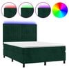 vidaXL s&ouml;t&eacute;tz&ouml;ld b&aacute;rsony rug&oacute;s &eacute;s LED-es &aacute;gy matraccal 140x190 cm