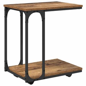 vidaXL Oldal asztal &Ouml;reg fa 50 x 35 x 55.5 cm Szerelt Fa