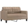 vidaXL 2 szem&eacute;lyes cappuccino sz&iacute;nű műbőr kanap&eacute; 140 cm