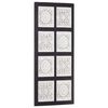 vidaXL fekete &eacute;s feh&eacute;r k&eacute;zzel faragott fali panel MDF 40 x 80 x 1,5 cm