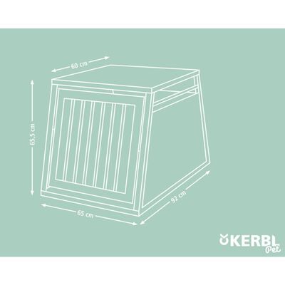 Kerbl Barry alumínium kutyaszállító doboz 92 x 65 x 65,5 cm