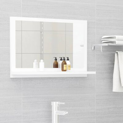 vidaXL fehér forgácslap fürdőszobai tükör 60 x 10,5 x 37 cm