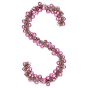 vidaXL Kar&aacute;csonyi g&ouml;mb girland R&oacute;zsasz&iacute;n 186 cm Polisztirol