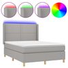 vidaXL vil&aacute;gossz&uuml;rke sz&ouml;vet rug&oacute;s &eacute;s LED-es &aacute;gy matraccal 140x190 cm